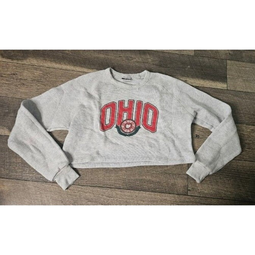 Ohio State Buckeyes Where I'm From Cropped Crewneck Sweatshirt XS